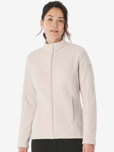 Decathlon QUECHUA Women Beige Mountain Hiking Fleece Jacket