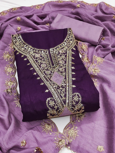 KALINI Embroidered Unstitched Dress Material