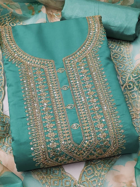 KALINI Embroidered Unstitched Dress Material