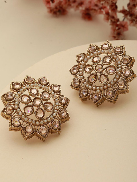 Anouk Gold-Plated Alloy Kundan Studs