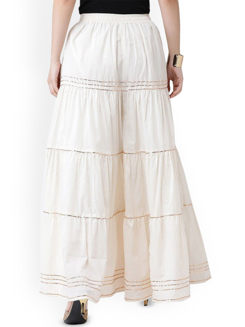 MIXFIT Women Flared Fit Cotton Palazzos