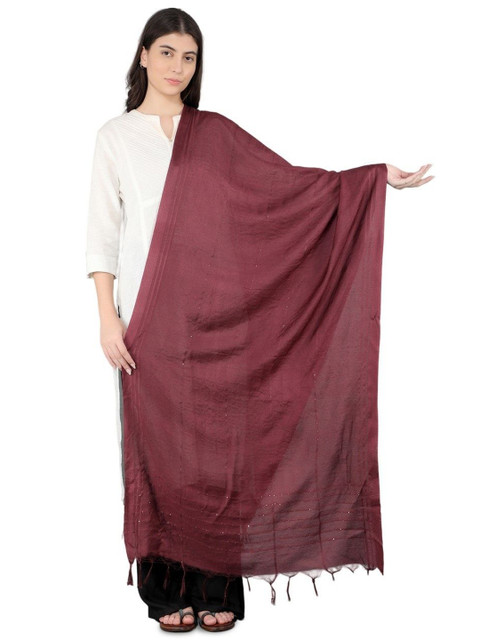 A R SILK DUPATTA HUB Cotton Dupatta With Sequinned