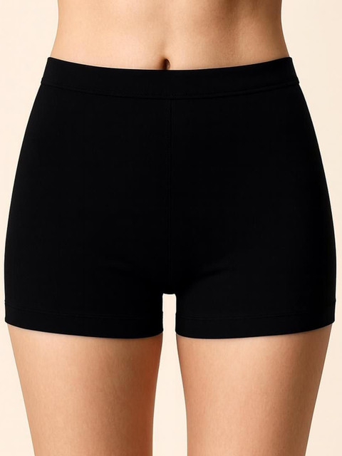 ULLAS Mid-Rise Stretchable Boyshort Briefs US2 SBT-33 Black XS-1