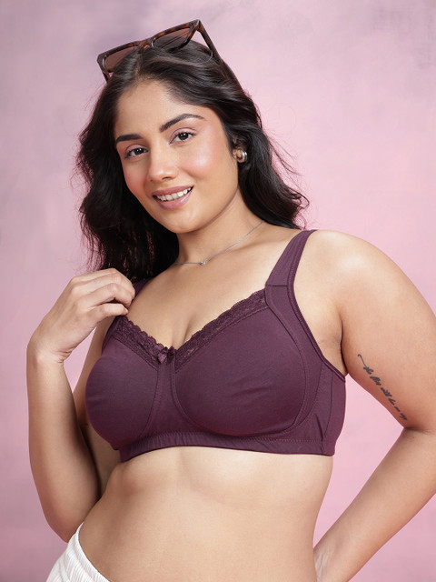DressBerry Plus Size Full Coverage Non-Padded Non-Wired Everyday Bra DRM-DB-MK47-BB-TBC
