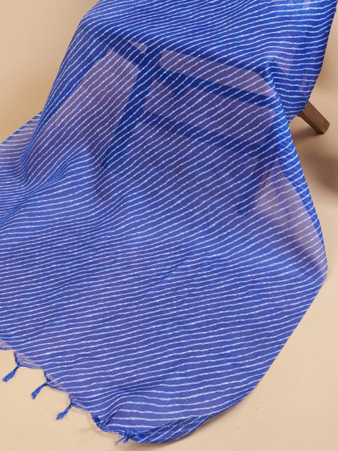 AKSHADEEP Leheriya Printed Kota Doria Dupatta - Image 5