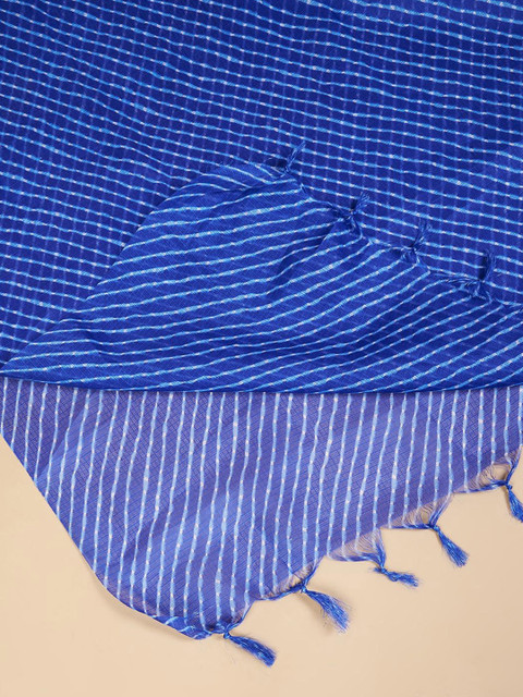 AKSHADEEP Leheriya Printed Kota Doria Dupatta - Image 4