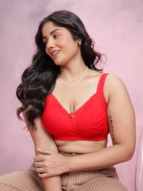 DressBerry Plus Size Full Coverage Non-Padded Non-Wired Everyday Bra DRM-DB-MK47-BA-TBC