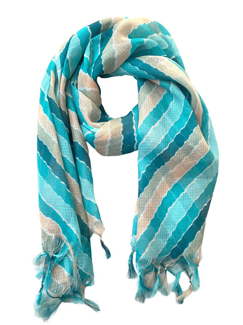 AKSHADEEP Leheriya Printed Kota Doria Dupatta