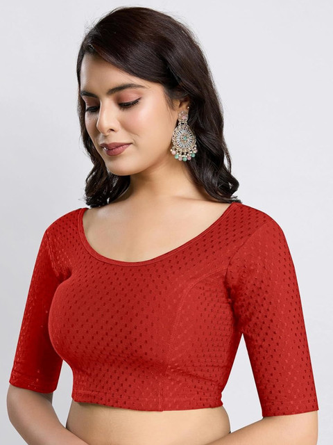 SHREEJI DESIGNER Printed Non-Padded Stretchable Saree Blouse