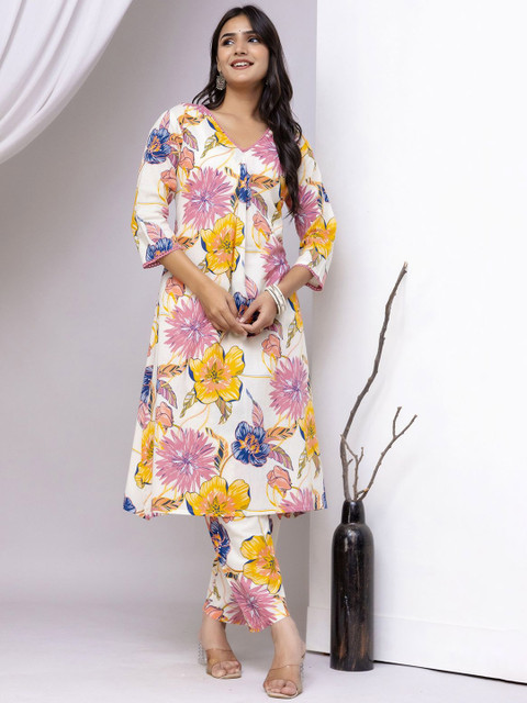 Nayo Women Multicolor Floral Printed Co-Ord Set for Women