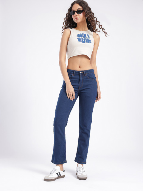 glitchez Women Straight Fit Stretchable Jeans