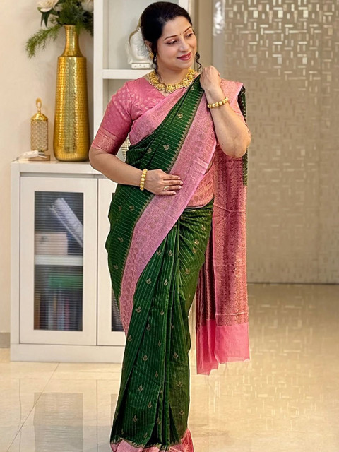 CaniBani Women Green Sarees - Image 4