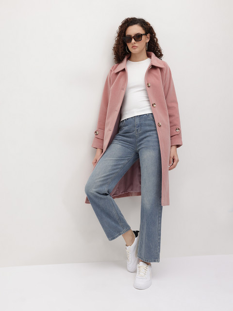 The Roadster Life Co. Spread Collar Single Breasted Overcoat with Belt