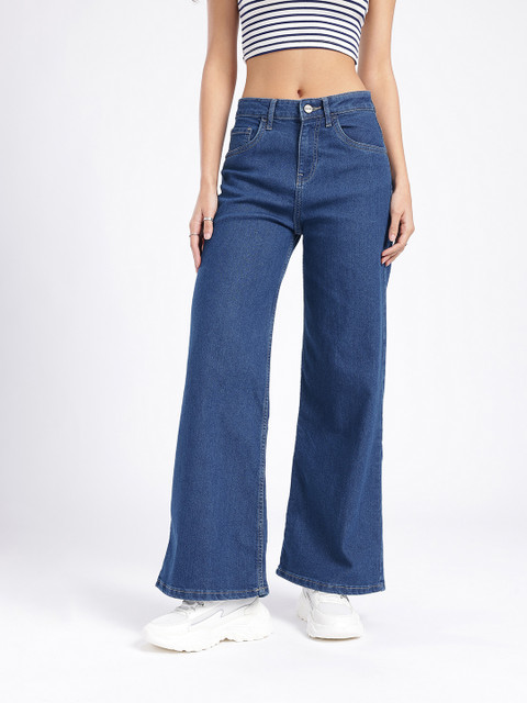 glitchez Women Wide Leg Stretchable Jeans