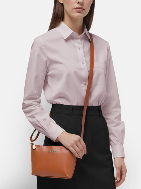 Caprese Textured Structured Sling Bag