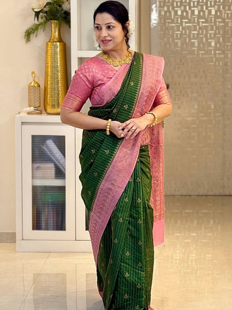 CaniBani Women Green Sarees - Image 3
