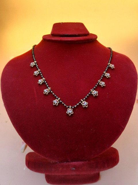 Sri devi pealrs & fashions Gold-Plated Cubic Zirconia Copper Necklace