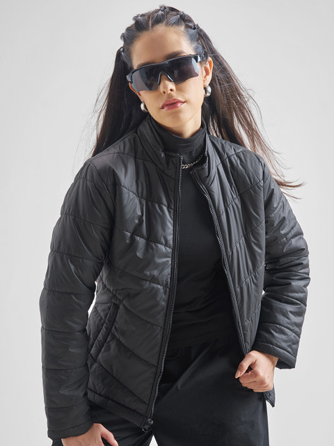 Tokyo Talkies Women Black Puffer Jacket