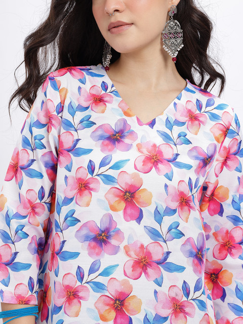 Anouk Rustic Floral Print Straight Kurti - Image 3