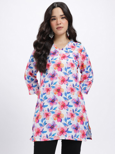 Anouk Rustic Floral Print Straight Kurti - Image 2