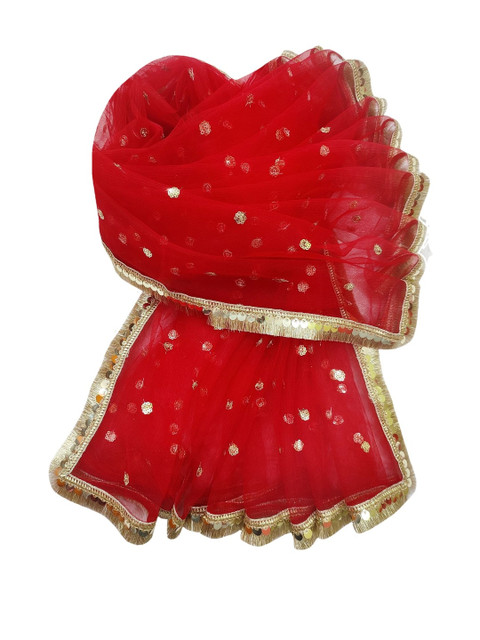 Navti Creations Women Embroidered Dupatta with Sequinned