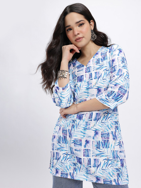 Anouk Rustic Printed V-Neck Printed Kurti