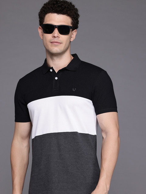 Allen Solly Colourblocked Polo Collar T-shirt