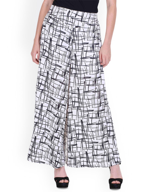 Mast & Harbour Women Abstract Printed Wide Leg Palazzos
