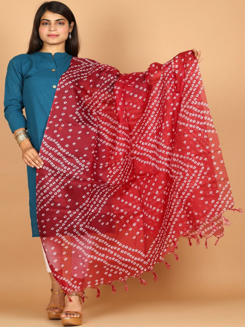 RajeRaj Women Cotton Blend Printed Dupatta