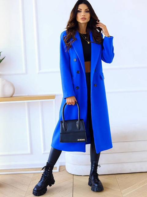 DressBerry Women Double-Breasted Trench Coat