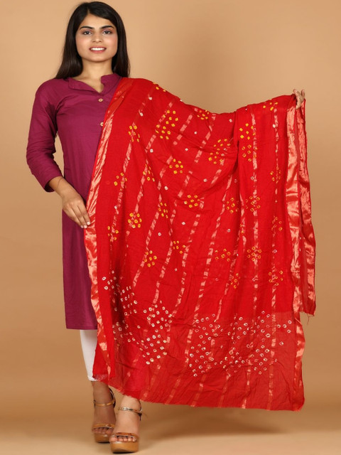 RajeRaj Printed Bandhani Dupatta