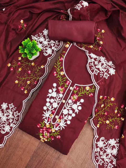 KALINI Women Embroidered Unstitched Dress Material