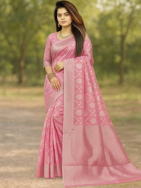 Moda Rapido Women Woven Design Pure Cotton Saree