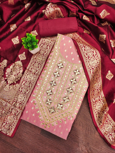 KALINI Embroidered Unstitched Dress Material