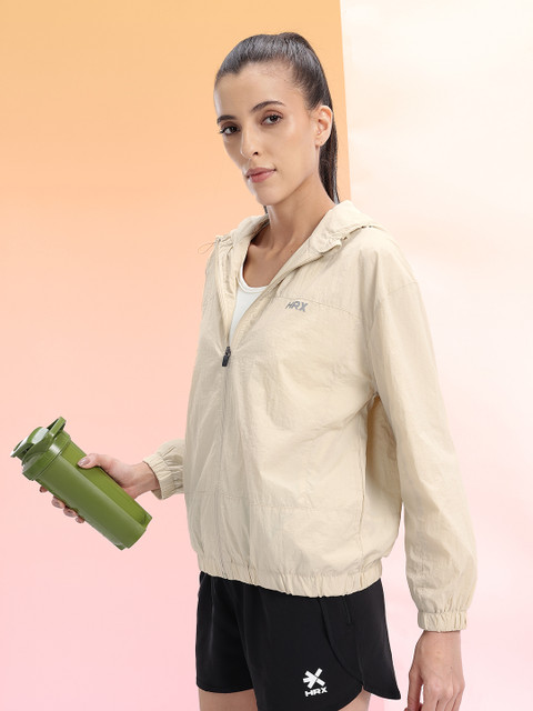 HRX by Hrithik Roshan Reflective Strip Hooded Running Jacket