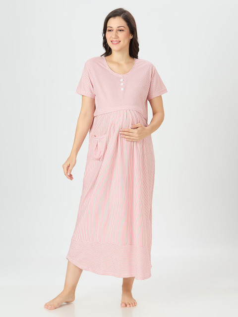 MeeMee Printed Pure Cotton Maxi Nightdress