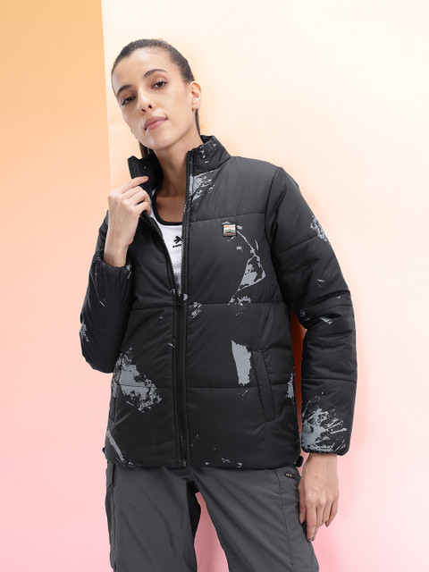 HRX by Hrithik Roshan Printed Mock Collar Outdoor Padded Jacket