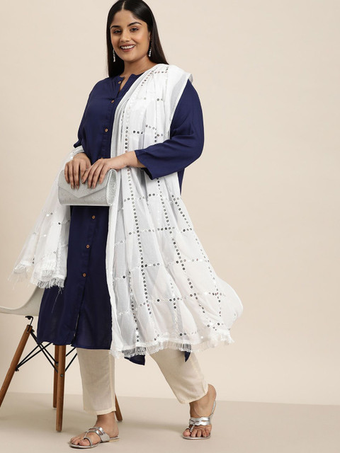 Varanga Embroidered Dupatta with Sequinned