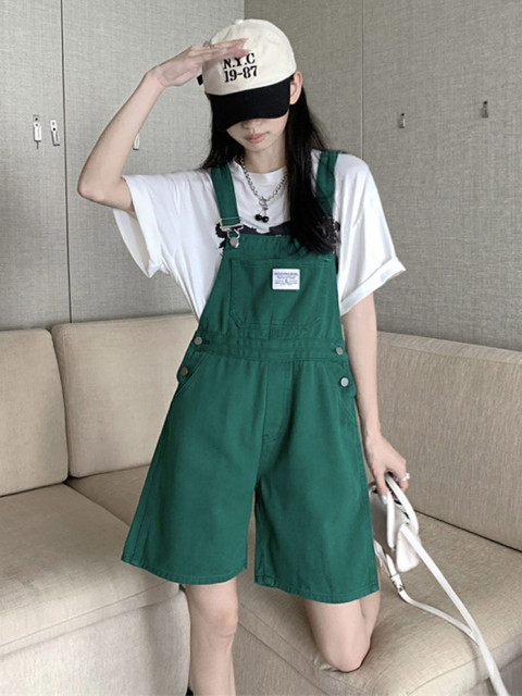 StyleCast Women Shoulder Straps Cotton Basic Jumpsuit