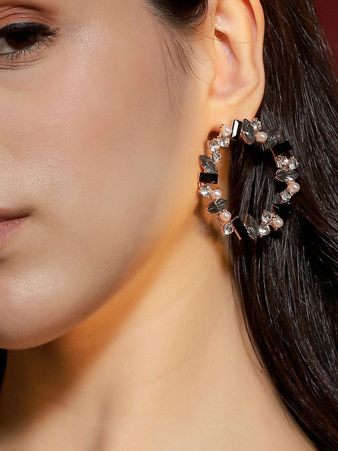 SOHI Women Crystal Hoop Earrings - Image 6