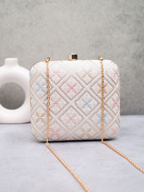 ARTKLIM Embroidered Box Clutch