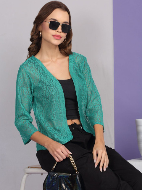 SZN Women Open Font Crop Shrug