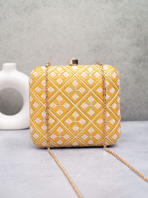 ARTKLIM Embroidered Box Clutch