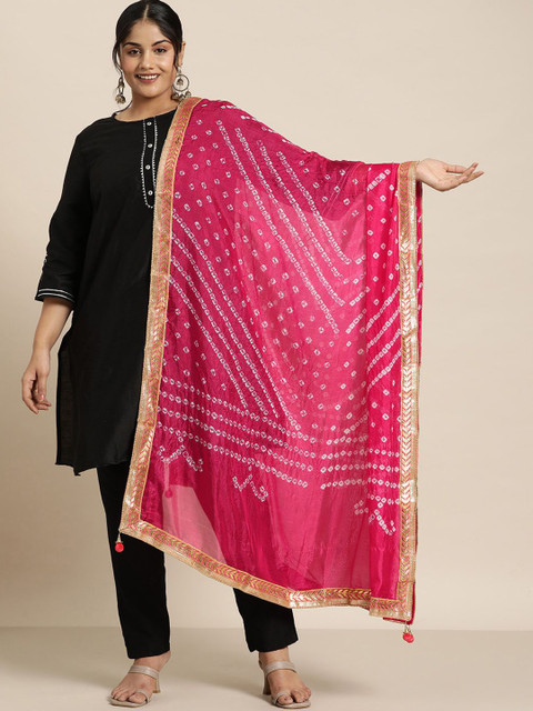 Varanga Women Bandhani Printed Taping Dupatta