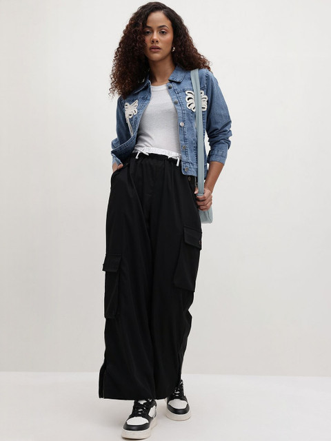 Roadster Women Blue Denim Denim Jacket