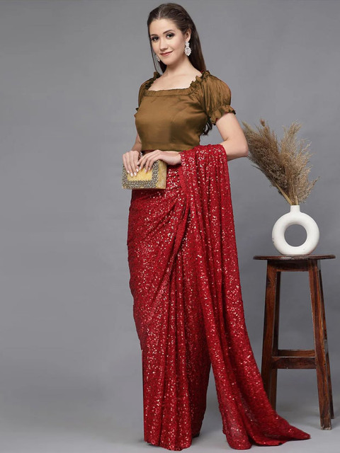 Utsav Fashion Square Neck Readymade Saree Blouse - Image 3