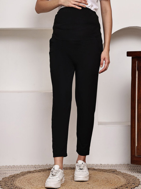 WELL KEPT Women Mid-Rise Maternity Track Pants