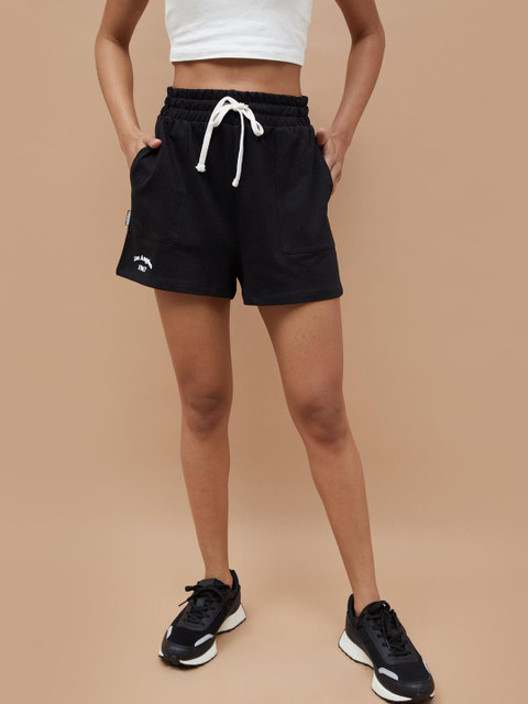 Kappa Women Cotton Printed Denim Shorts