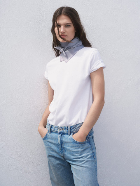 MANGO Pure Cotton T-shirt