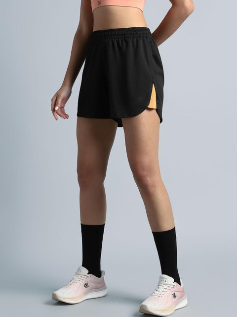 CULT Women Black Train Day Performance Shorts